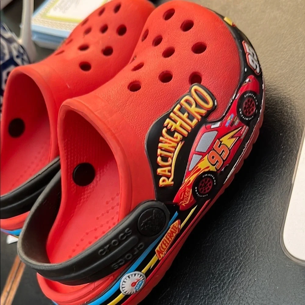 CROCS Red and Black Racing Hero Cars